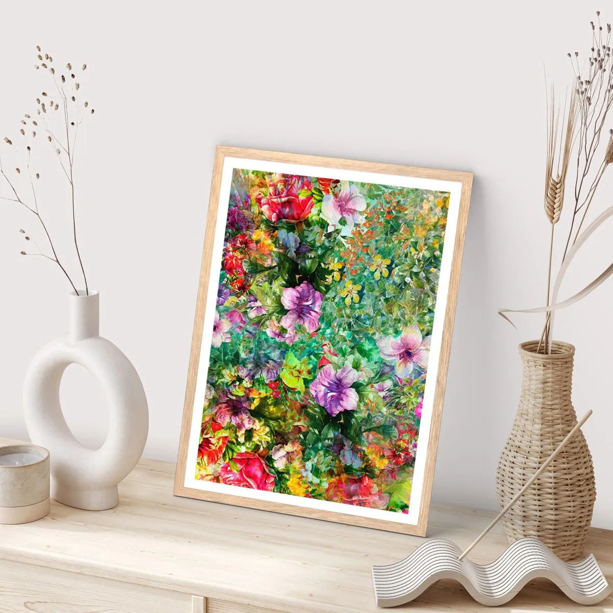 Affiche dans un chêne clair - Poster - En fleurs pour la perdition - 70x100 cm