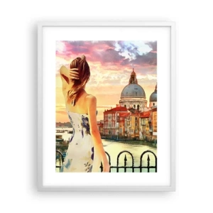Affiche dans un cadre blanc - Poster - Pour une aventure c'est uniquement dans ... - 40x50 cm