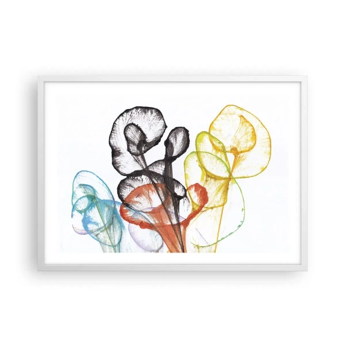 Affiche dans un cadre blanc - Poster - Fleurs avec une âme - 70x50 cm