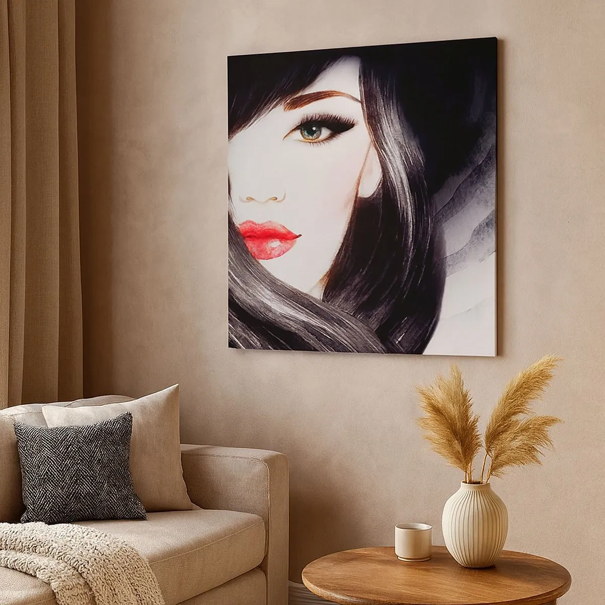 Impression sur toile - Image sur toile - Aspect saphir - 30x30 cm