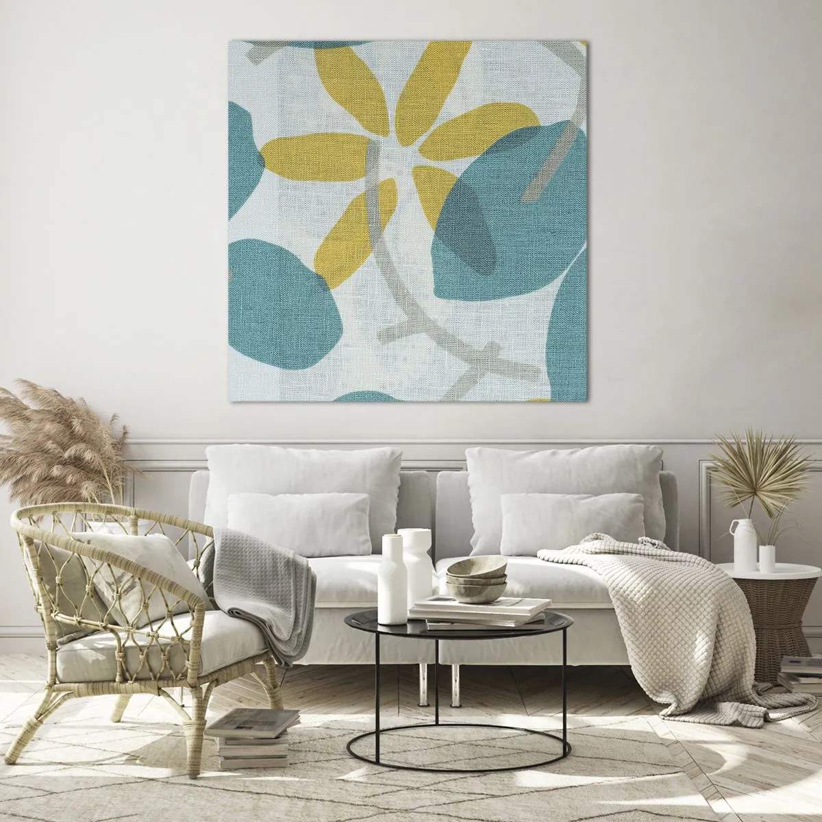 Impression sur verre - Image sur verre - Wśród lazurowych liści - 50x50 cm