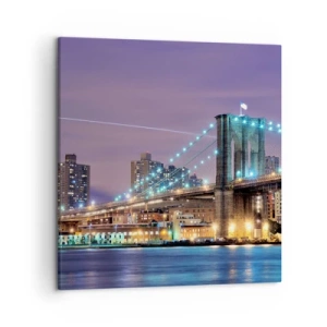 Impression sur toile - Image sur toile - Depuis de nombreuses années le pont de Brooklyn - 50x50 cm
