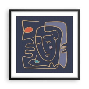 Affiche dans un cadre noir - Poster - En réflexion - 50x50 cm