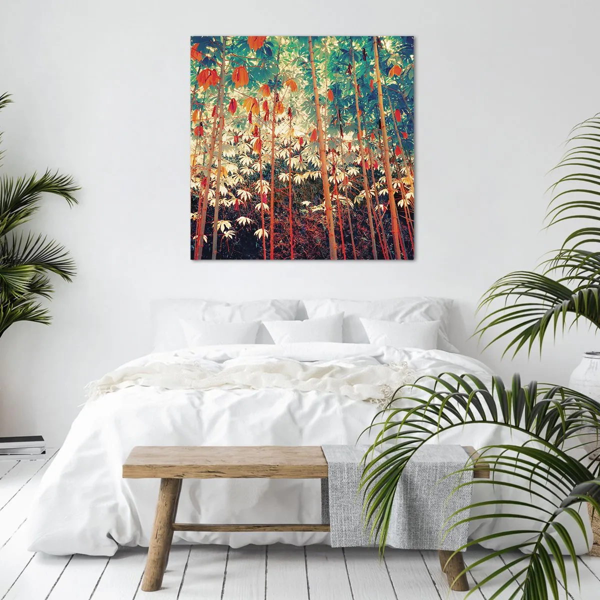 Impression sur toile - Image sur toile - La vie secrète des feuilles - 30x30 cm