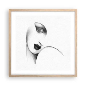 Affiche dans un chêne clair - Poster - Dans le style de Lempicka - 50x50 cm