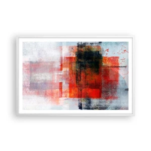 Affiche dans un cadre blanc - Poster - Composition embrasée - 91x61 cm