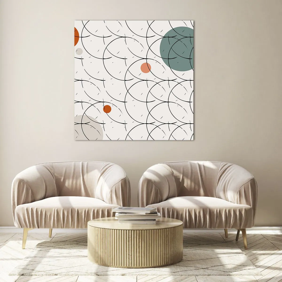 Impression sur verre - Image sur verre - Dans l'esprit pop art - 40x40 cm