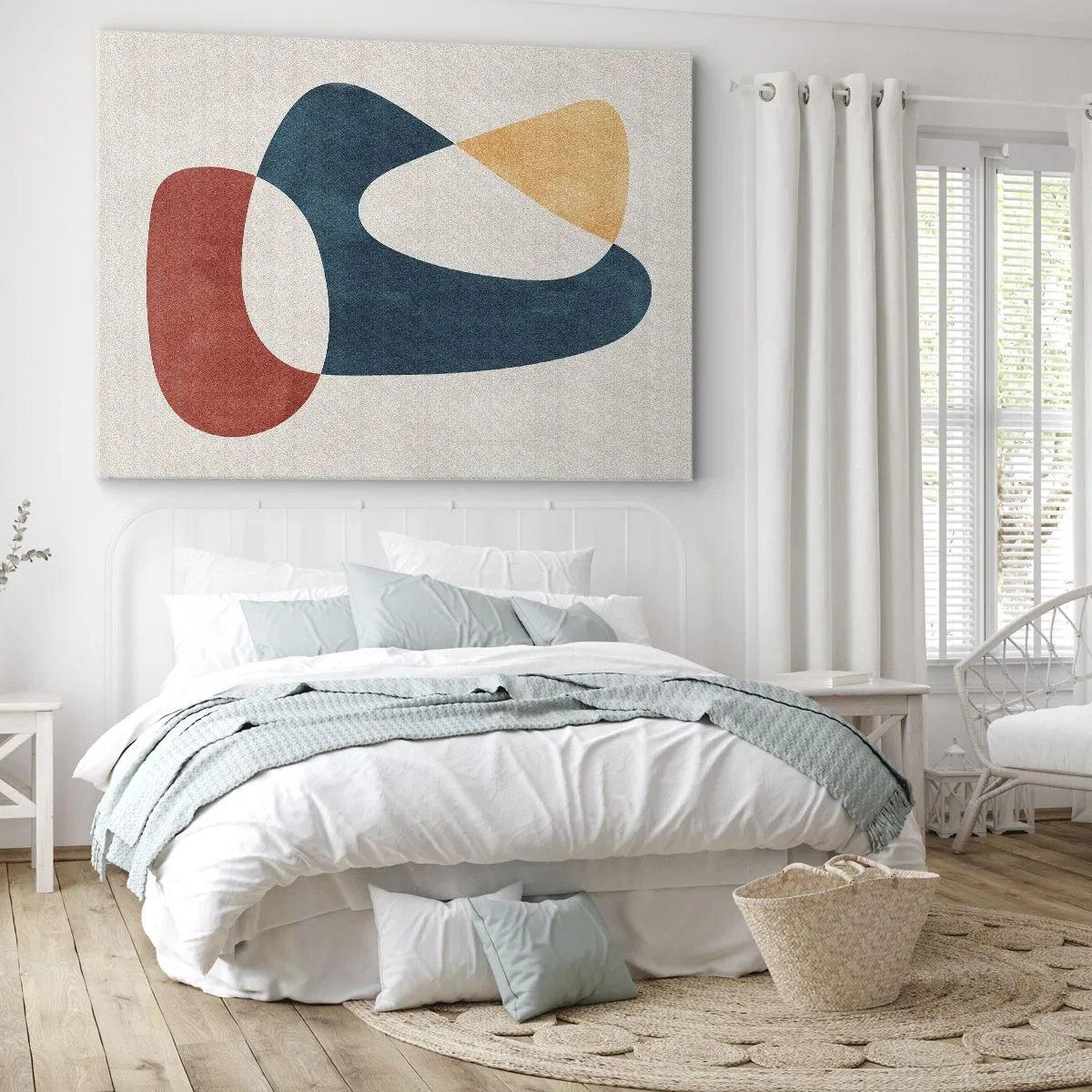 Impression sur toile - Image sur toile - Formes abstraites aux couleurs harmonieuses - 100x70cm - Influences et métamorphoses - Décoration murale moderne pour le salon et la chambre ARTTOR