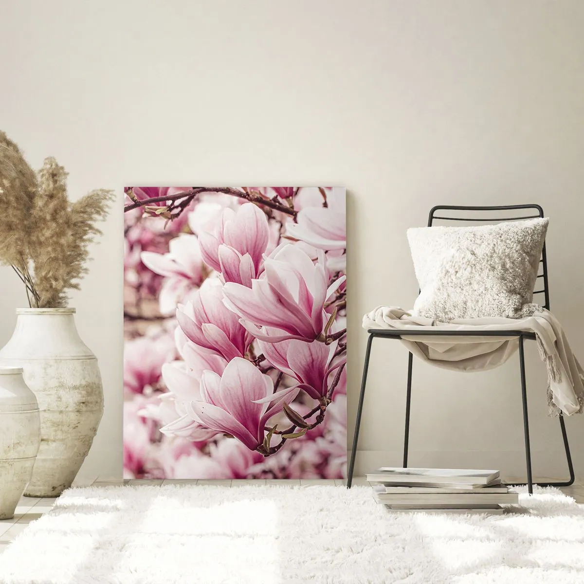 Impression sur verre - Image sur verre - Le printemps est rose - 70x100 cm