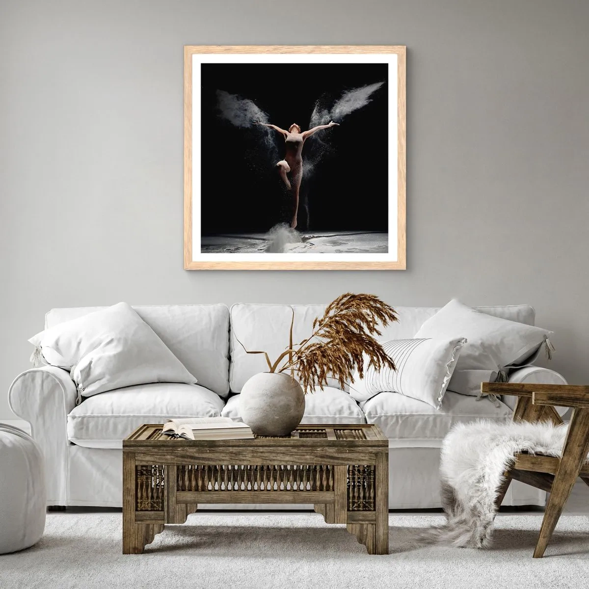 Affiche dans un chêne clair - Poster - Les elfes existent - 40x40 cm