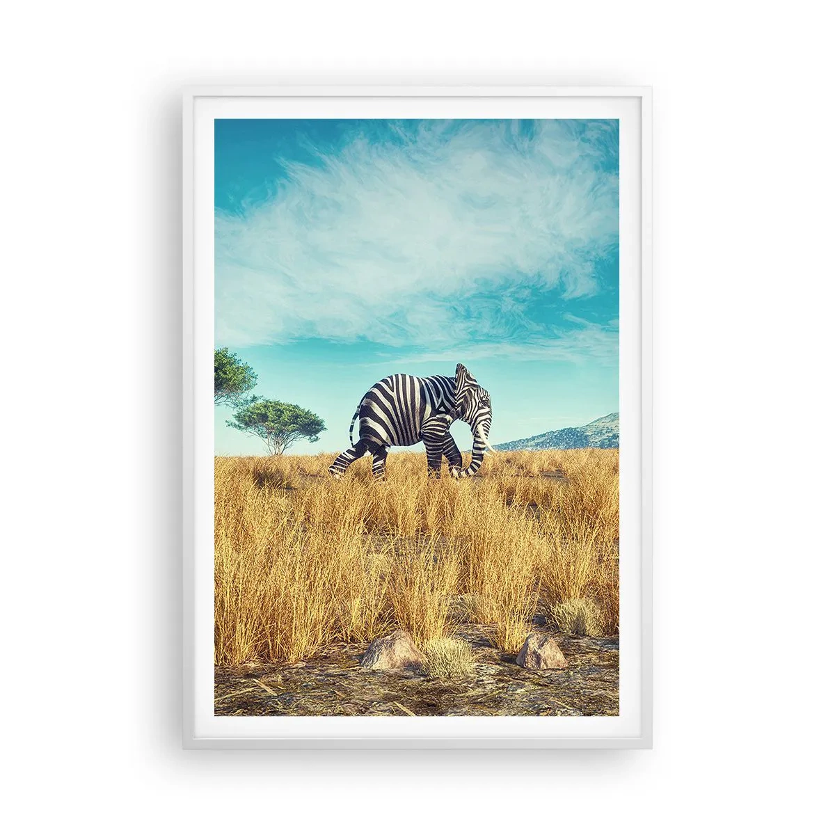 Affiche dans un cadre blanc - Poster - Le gris n'est déjà plus à la mode - 70x100 cm