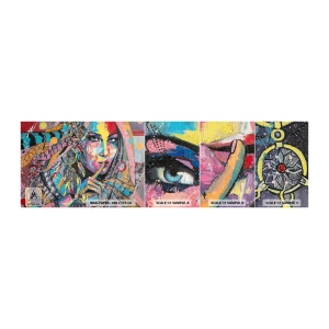 Échantillon de Papier Peint Autocollant Deluxe Sticker - Taisez-vous jusqu'à ce que vous compreniez - Femme, Portrait d'une femme, Bohème - 100x30 cm