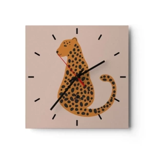Horloge murale - Pendule murale - La panthère est un motif à la mode - 40x40 cm