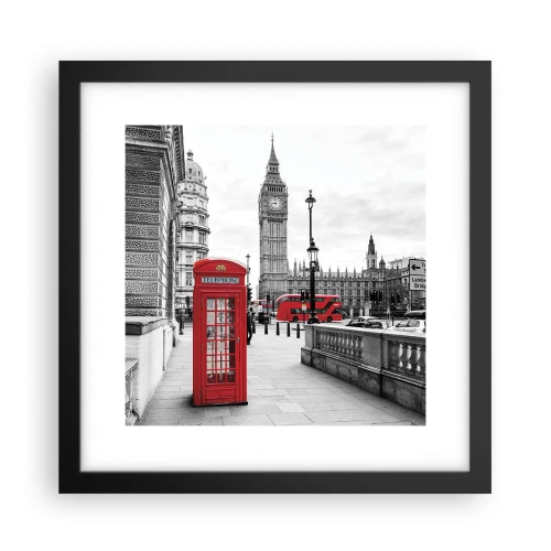 Affiche dans un cadre noir - Poster - Sans aucun doute Londres - 30x30 cm