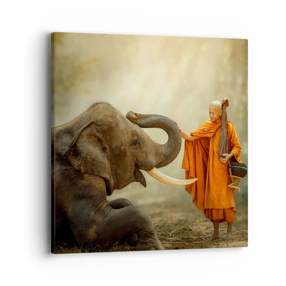 Impression sur toile - Image sur toile - Rencontre en voyageant - 40x40 cm