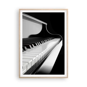 Affiche dans un chêne clair - Poster - Harmonie des formes et des couleurs - 70x100 cm