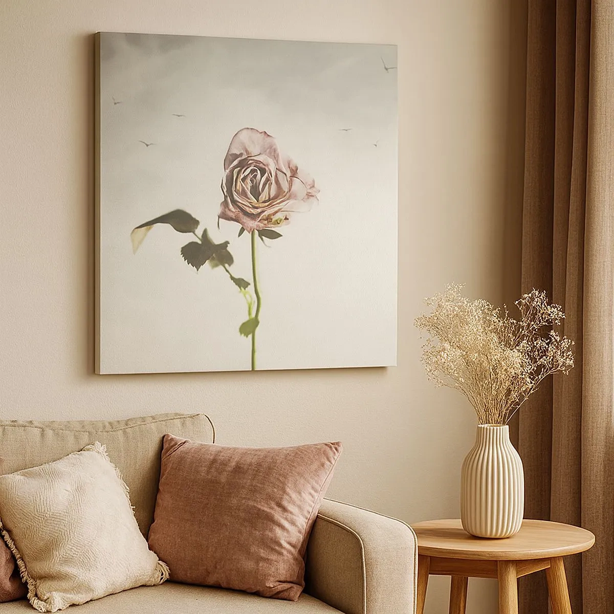 Impression sur toile - Image sur toile - Bonjour de printemps - 30x30 cm