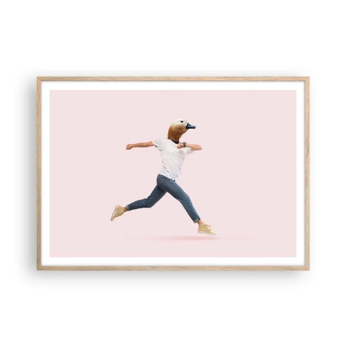 Affiche dans un chêne clair - Poster - Une pincée d'absurdité - 100x70 cm