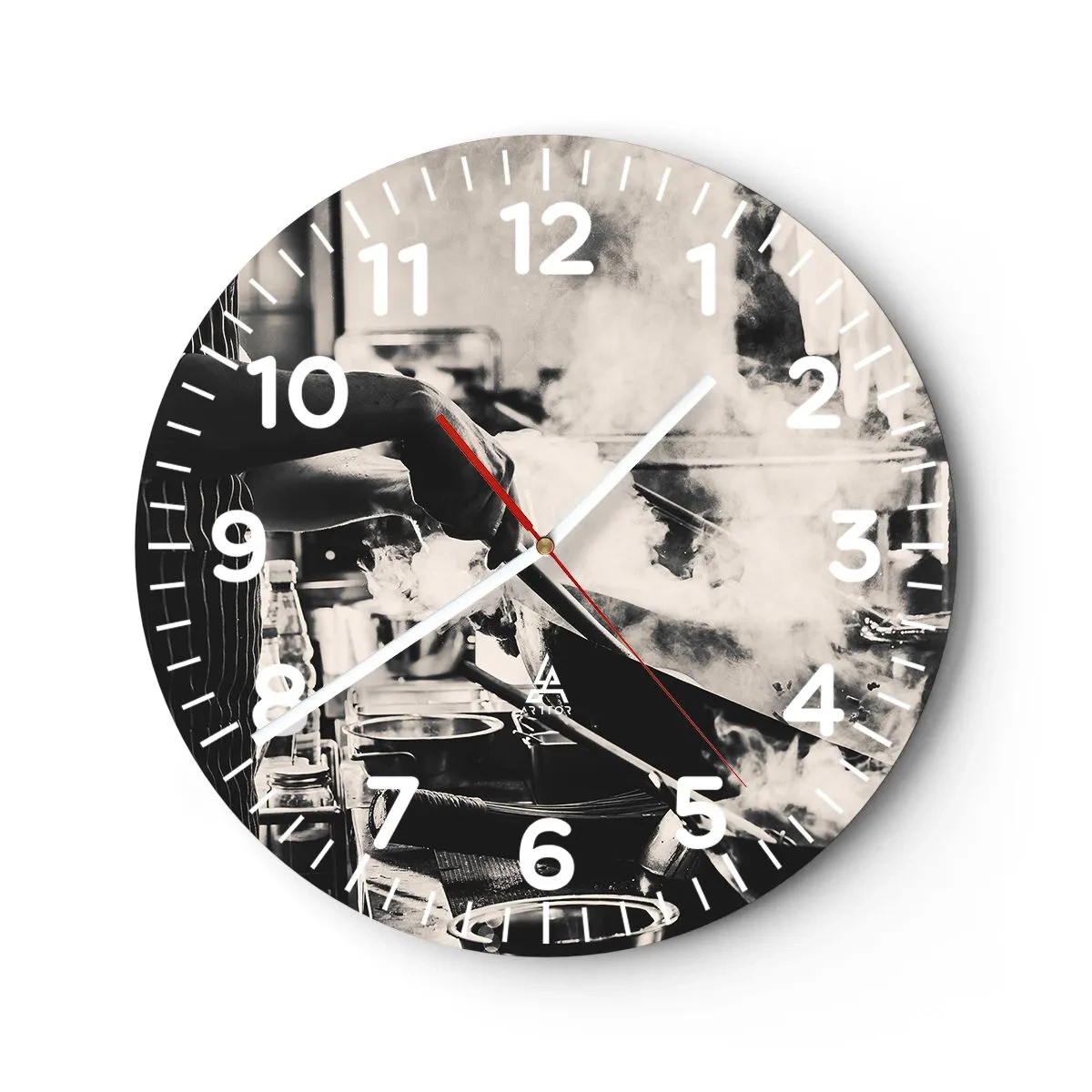 Horloge murale - Pendule murale - Alchimie des saveurs - 30x30 cm
