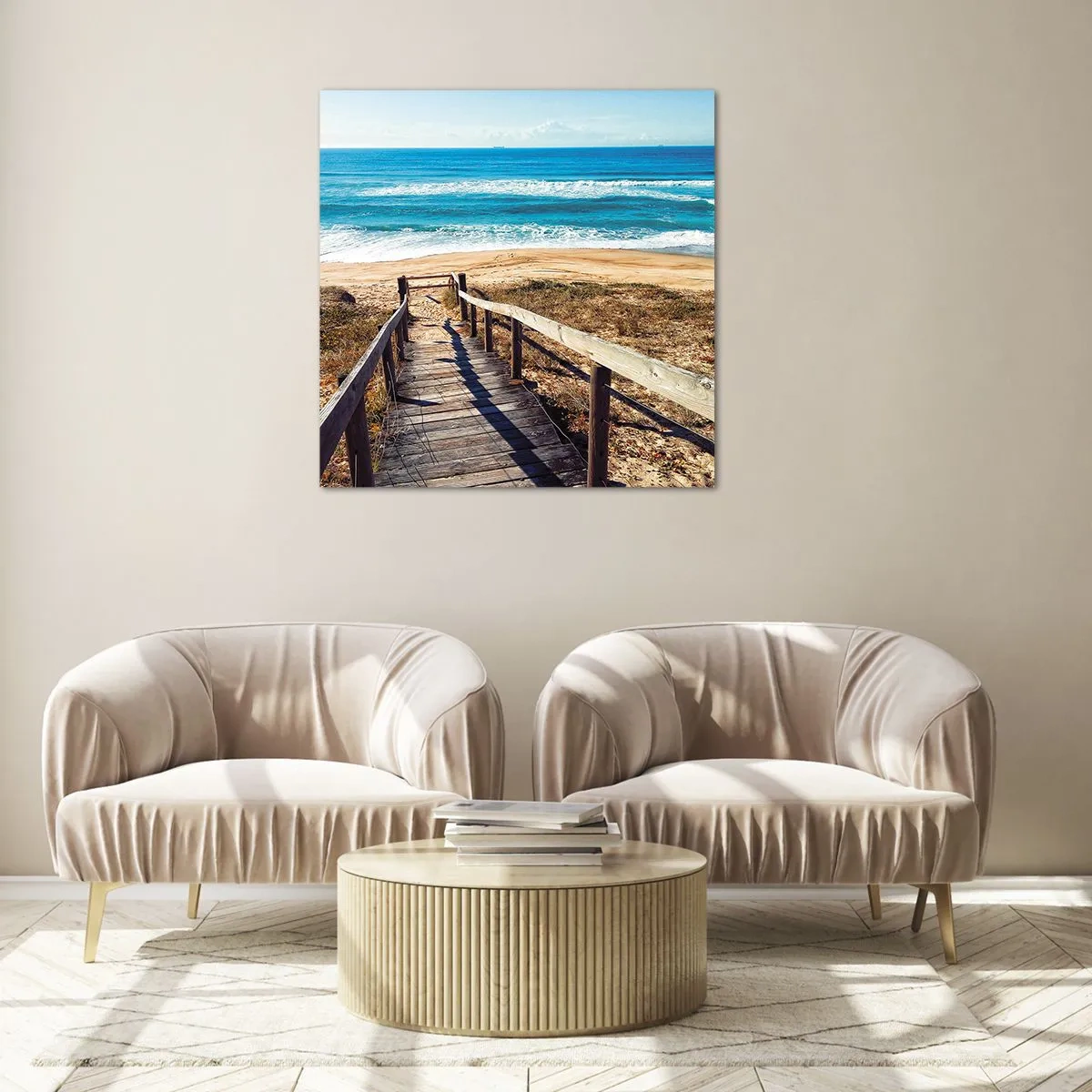 Impression sur verre - Image sur verre - Cours! - 60x60 cm