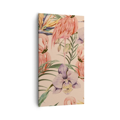 Impression sur toile - Image sur toile - Ballet rose dans les fleurs - 55x100 cm