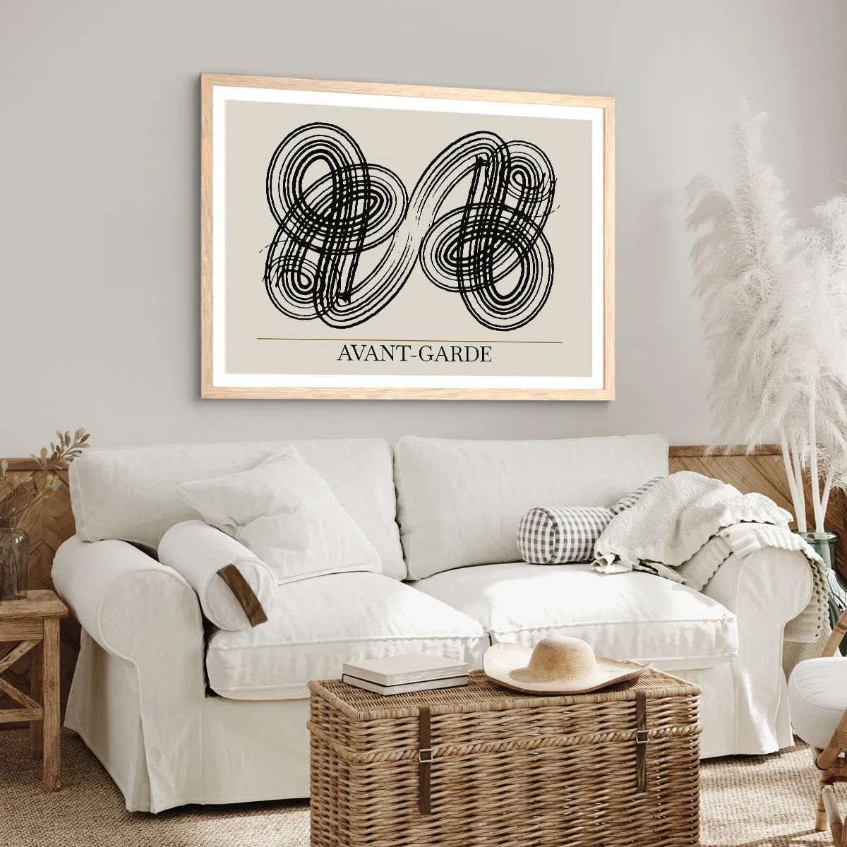 Affiche dans un chêne clair - Poster - C'est venu spontanément - 100x70 cm