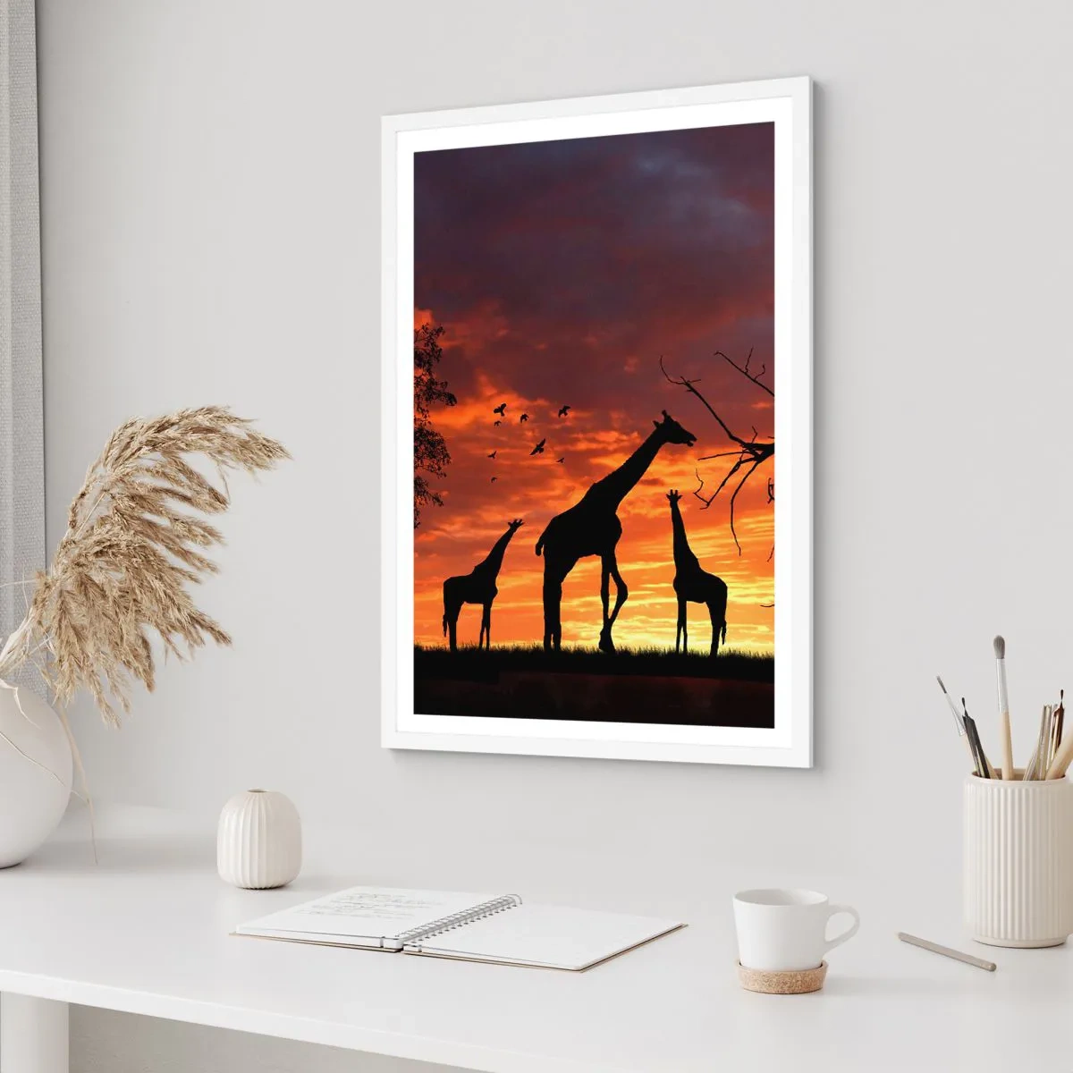 Affiche dans un cadre blanc - Poster - Un petit dîner avec vos proches - 40x50 cm