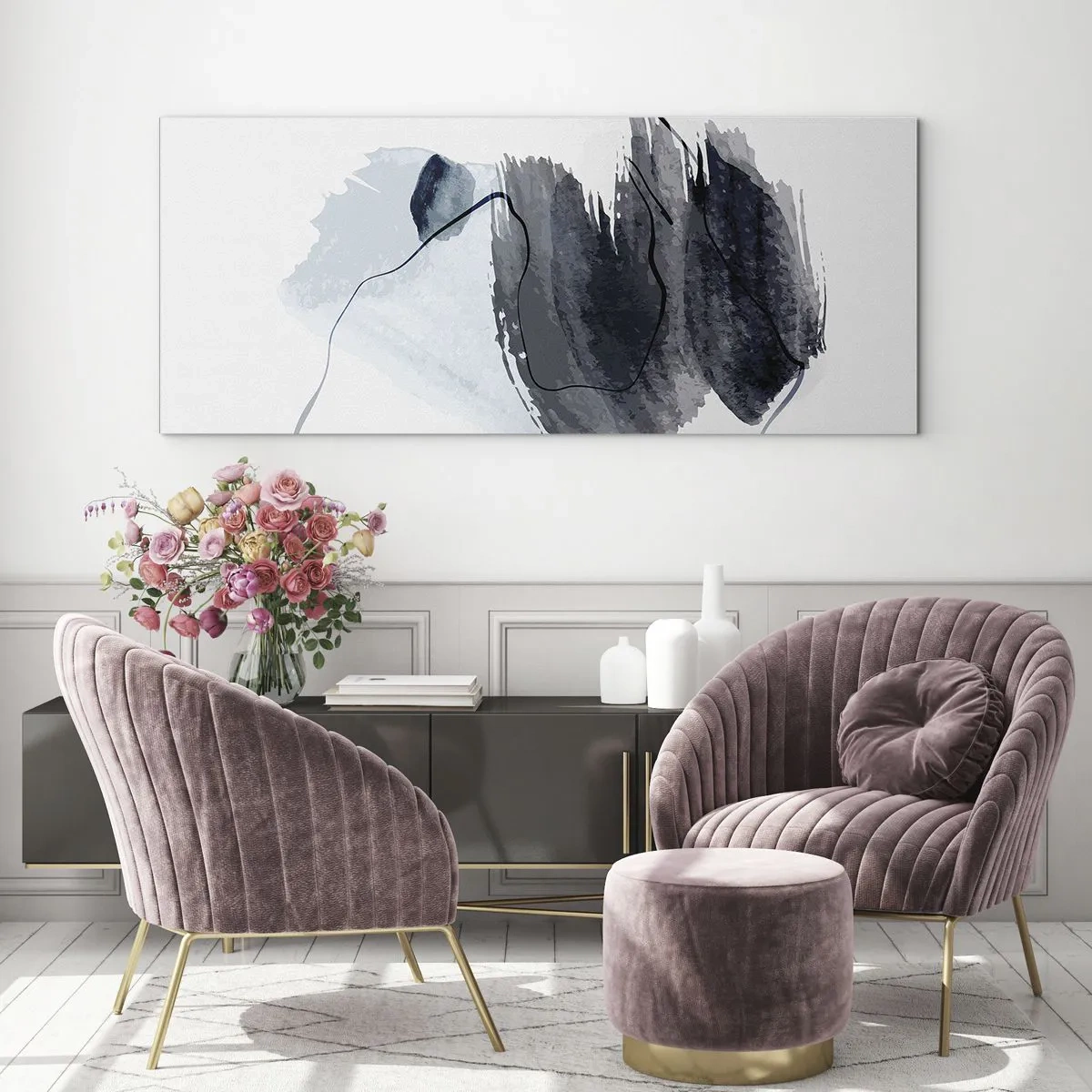 Impression sur verre - Image sur verre - Intensité et mouvement - 100x40 cm