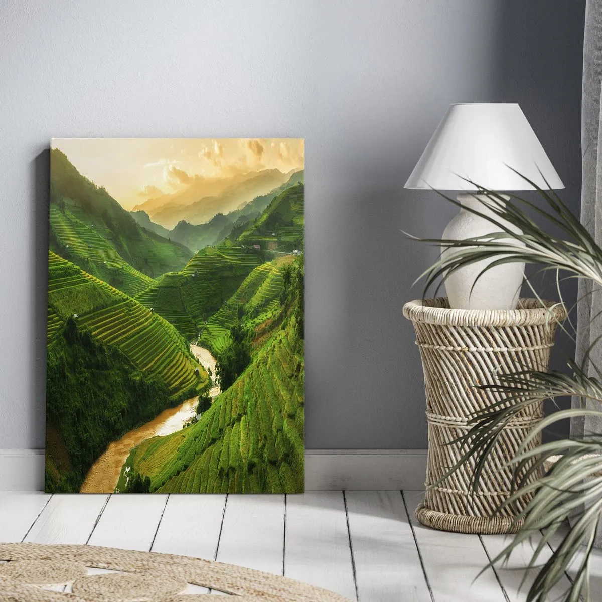Impression sur toile - Image sur toile - Vallée vietnamienne - 45x80 cm