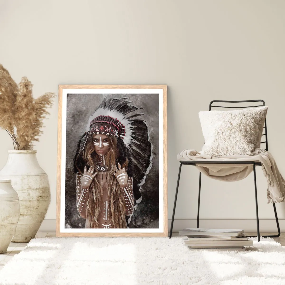 Affiche dans un chêne clair - Poster - Secret de la force de la tribu - 70x100 cm