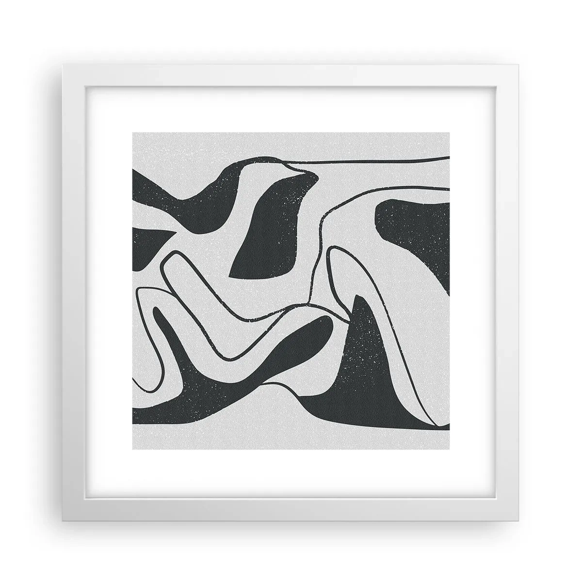Affiche dans un cadre blanc - Poster - Amusement de labyrinthe abstrait - 30x30 cm