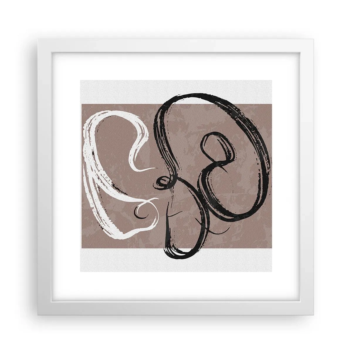 Affiche dans un cadre blanc - Poster - Composition – la recherche de la plénitude - 30x30 cm