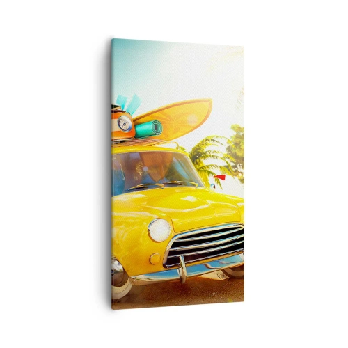 Impression sur toile - Image sur toile - Un voyage pour plus d'un sourire - 55x100 cm