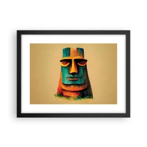 Affiche dans un cadre noir - Poster - Statuesque et sympathique - 40x30 cm