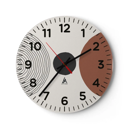 Horloge murale - Pendule murale - Au centre de l'attention - 30x30 cm