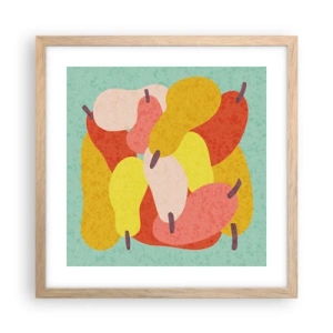 Affiche dans un chêne clair - Poster - Essayez le soleil d'été - 40x40 cm