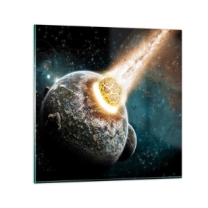 Impression sur verre - Image sur verre - Destruction ou naissance? - 50x50 cm