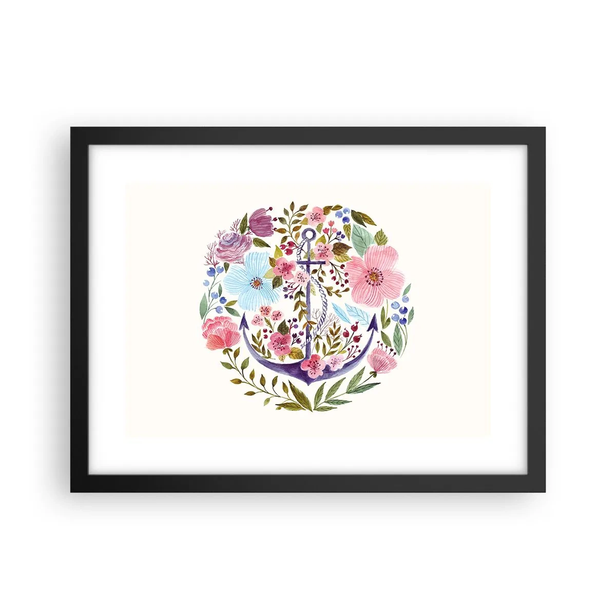 Affiche dans un cadre noir - Poster - Le beau rêve du marin - 40x30 cm