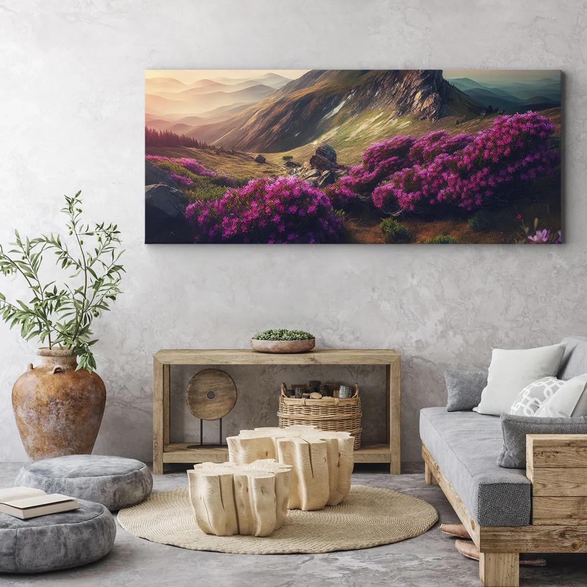 Impression sur toile - Image sur toile - L'été à la montagne - 100x40 cm