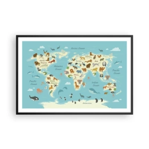 Affiche dans un cadre noir - Poster - De bons voisins - 91x61 cm