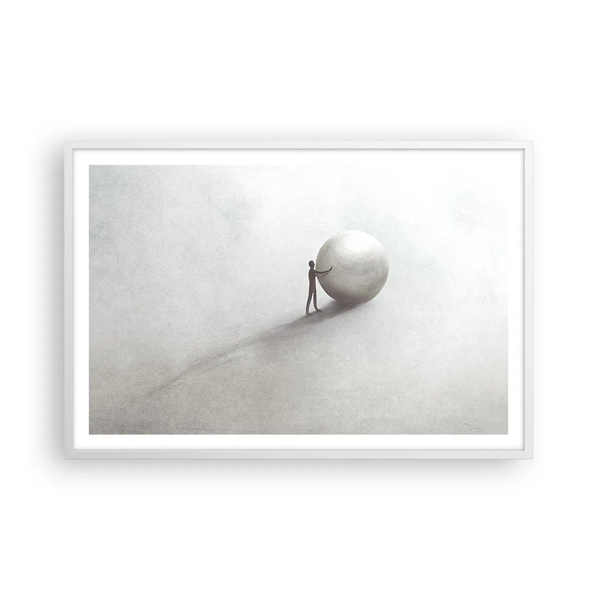 Affiche dans un cadre blanc - Poster - Jeu de la vie - 91x61 cm
