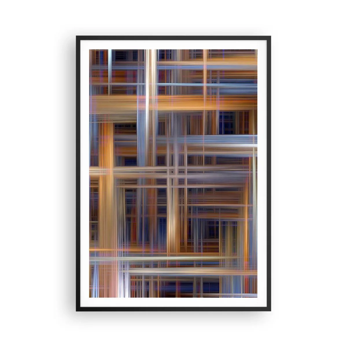 Affiche dans un cadre noir - Poster - Tissé de lumière - 70x100 cm