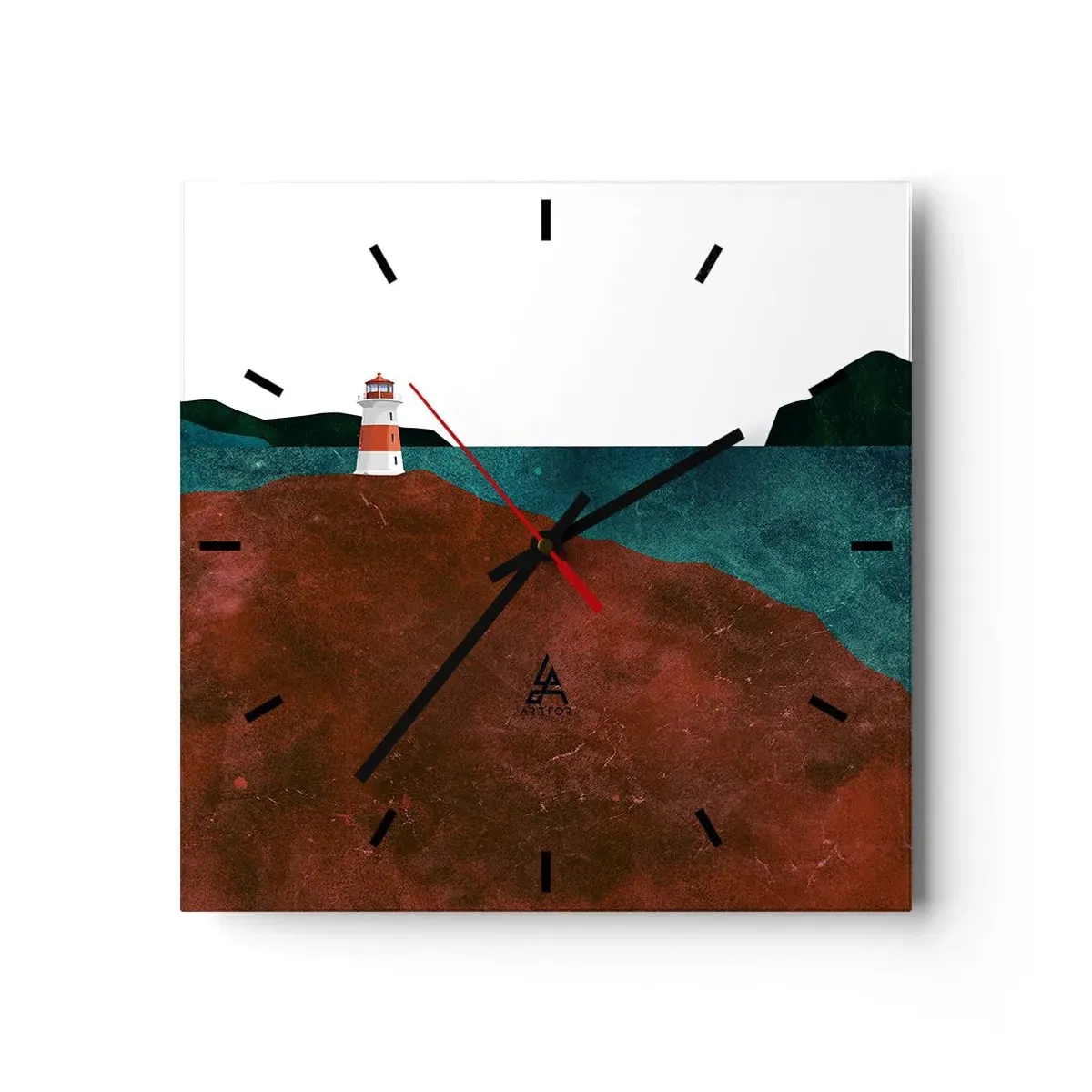 Horloge murale - Pendule murale - En regardant la mer - 40x40 cm