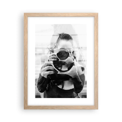 Affiche dans un chêne clair - Poster - Créateur et matériel - 30x40 cm