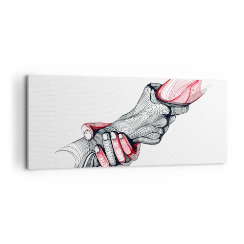 Impression sur toile - Image sur toile - Vous êtes entre de bonnes mains - 100x40 cm