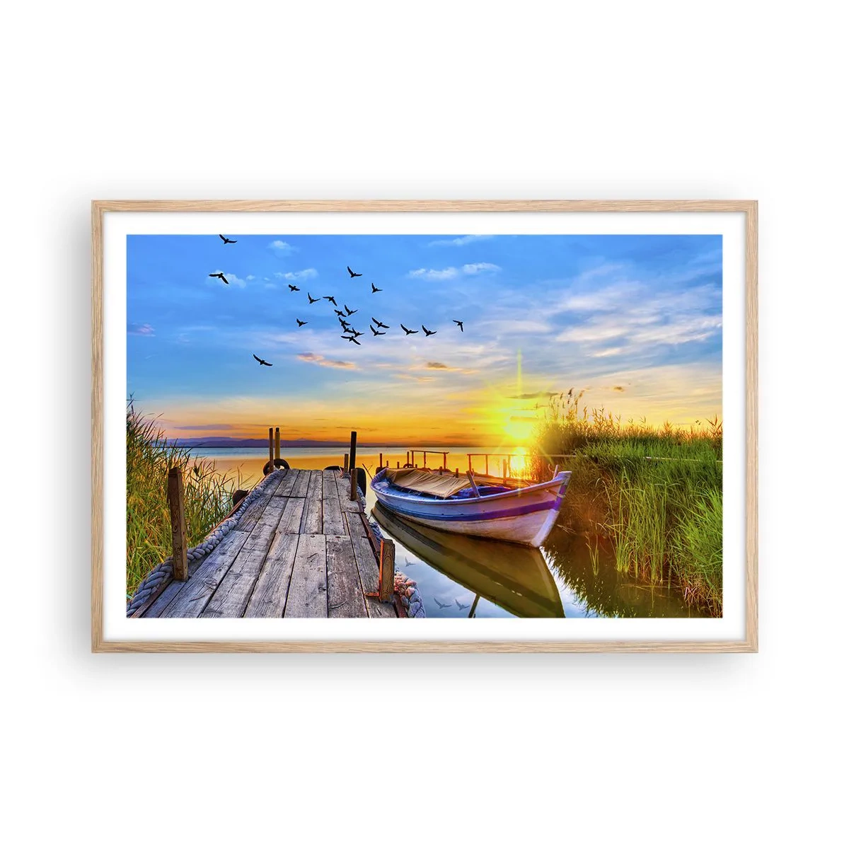 Affiche dans un chêne clair - Poster - Au revoir, à demain - 91x61 cm