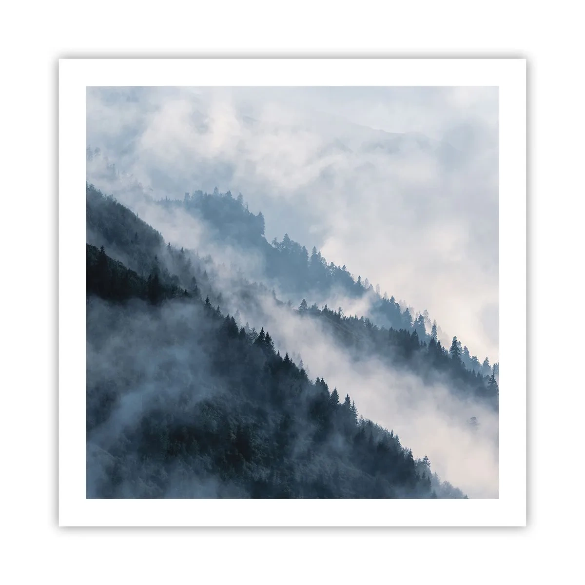 Affiche - Poster - Mysticisme des montagnes - 60x60 cm