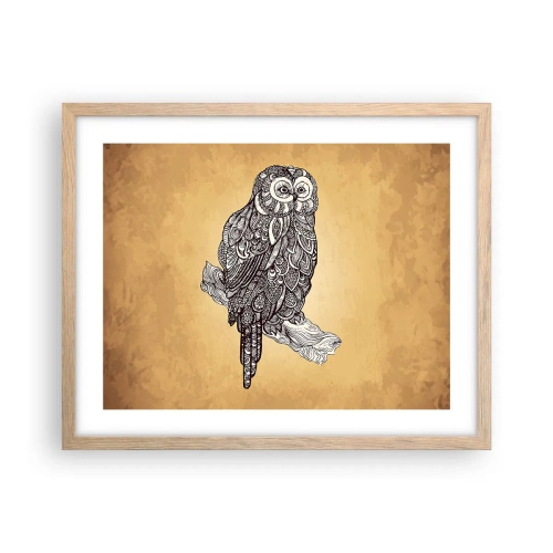 Affiche dans un chêne clair - Poster - Ornements complexes de sagesse - 50x40 cm