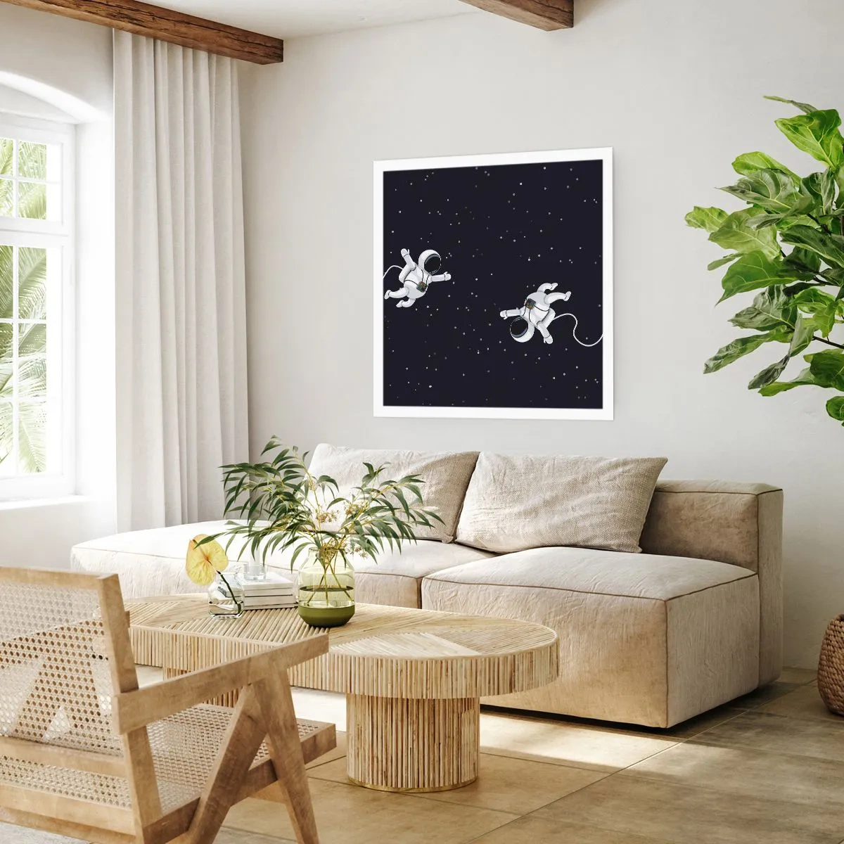 Affiche - Poster - Sortie cosmique - 60x60 cm