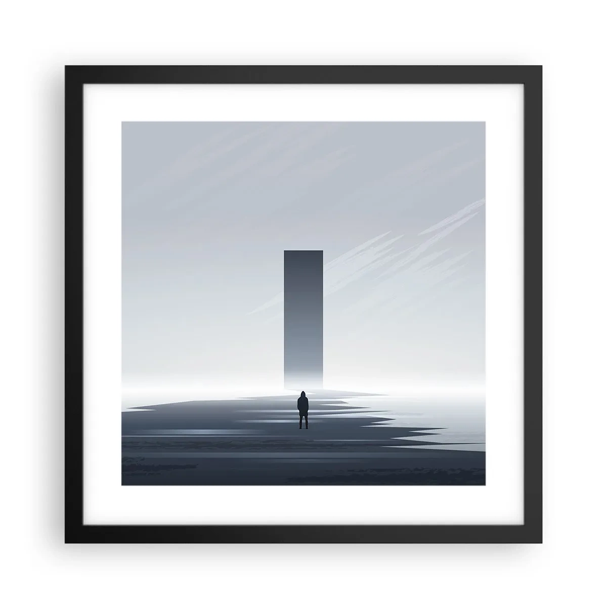 Affiche dans un cadre noir - Poster - Opportunité ou menace ? - 40x40 cm